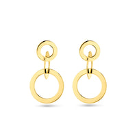 14k Goud Oorhangers Cirkels 17mm