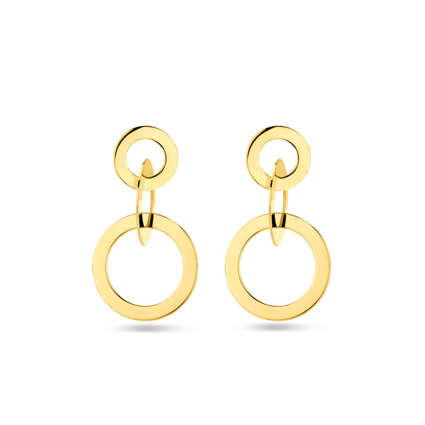 14k Goud Oorhangers Cirkels