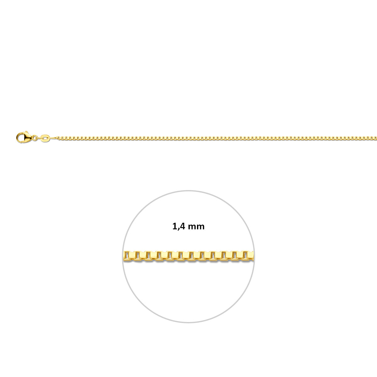 Venetiaans 1,4 mm 14K geelgoud geel