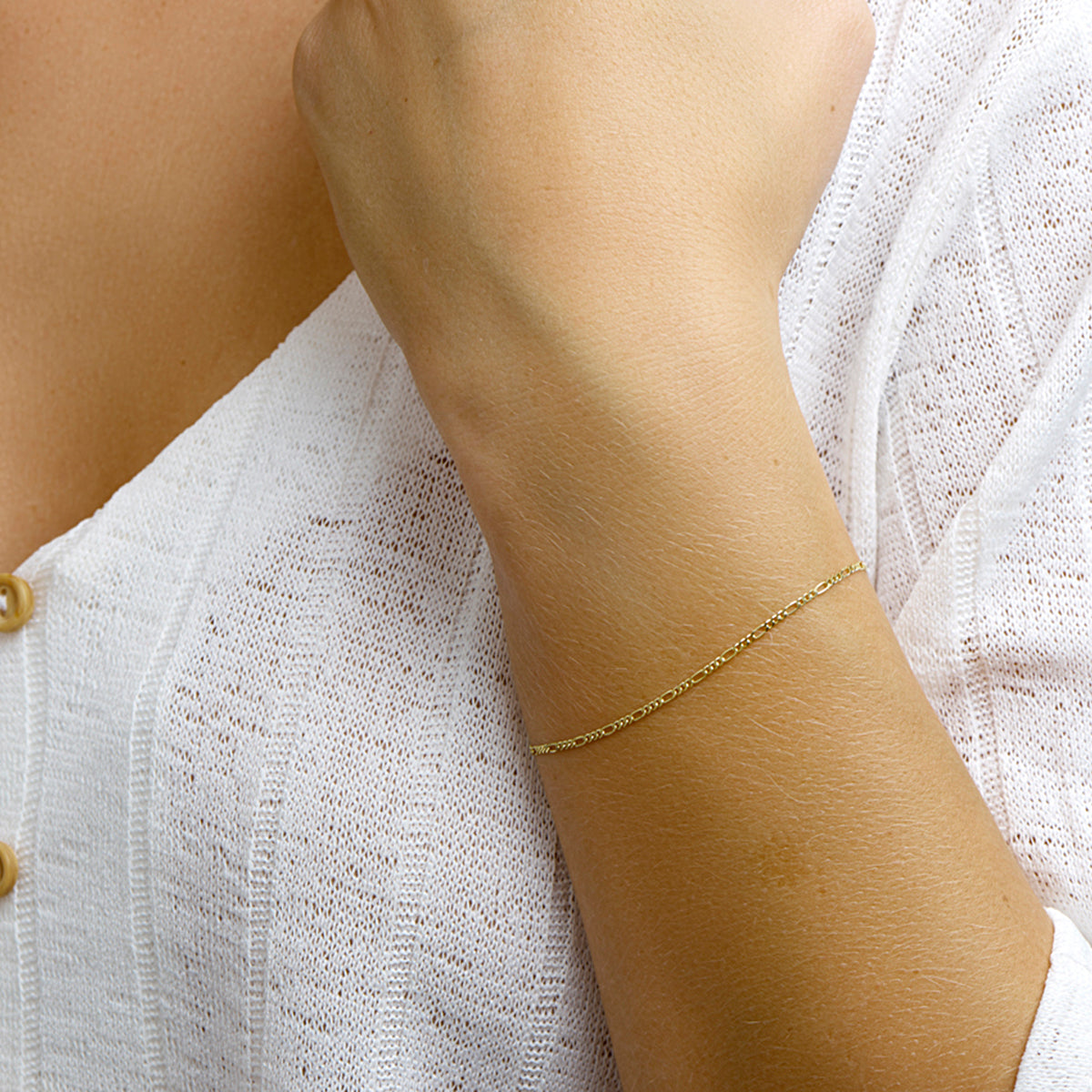 Figaro 1,5 mm 14K geelgoud geel