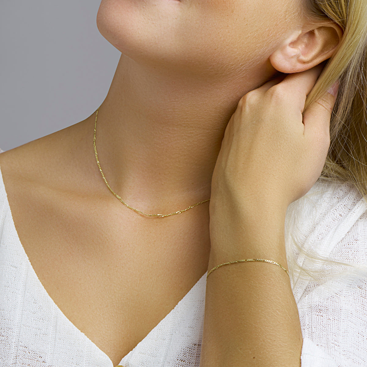 Figaro 1,5 mm 14K geelgoud geel