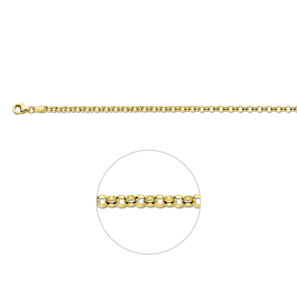 Jasseron 3,3 mm 14K geelgoud geel