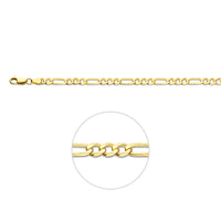 14k Goud Figaro 4,8mm Massief