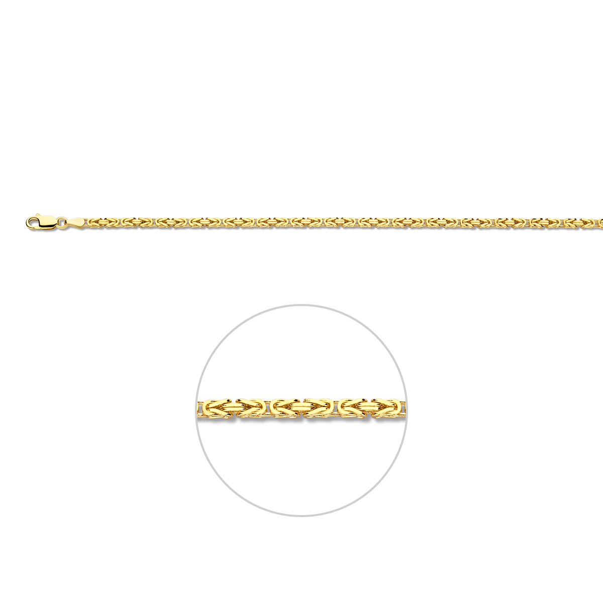 Konings 2,5 mm massief 14K geelgoud geel
