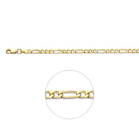 14k Goud Figaro 4,0mm Massief