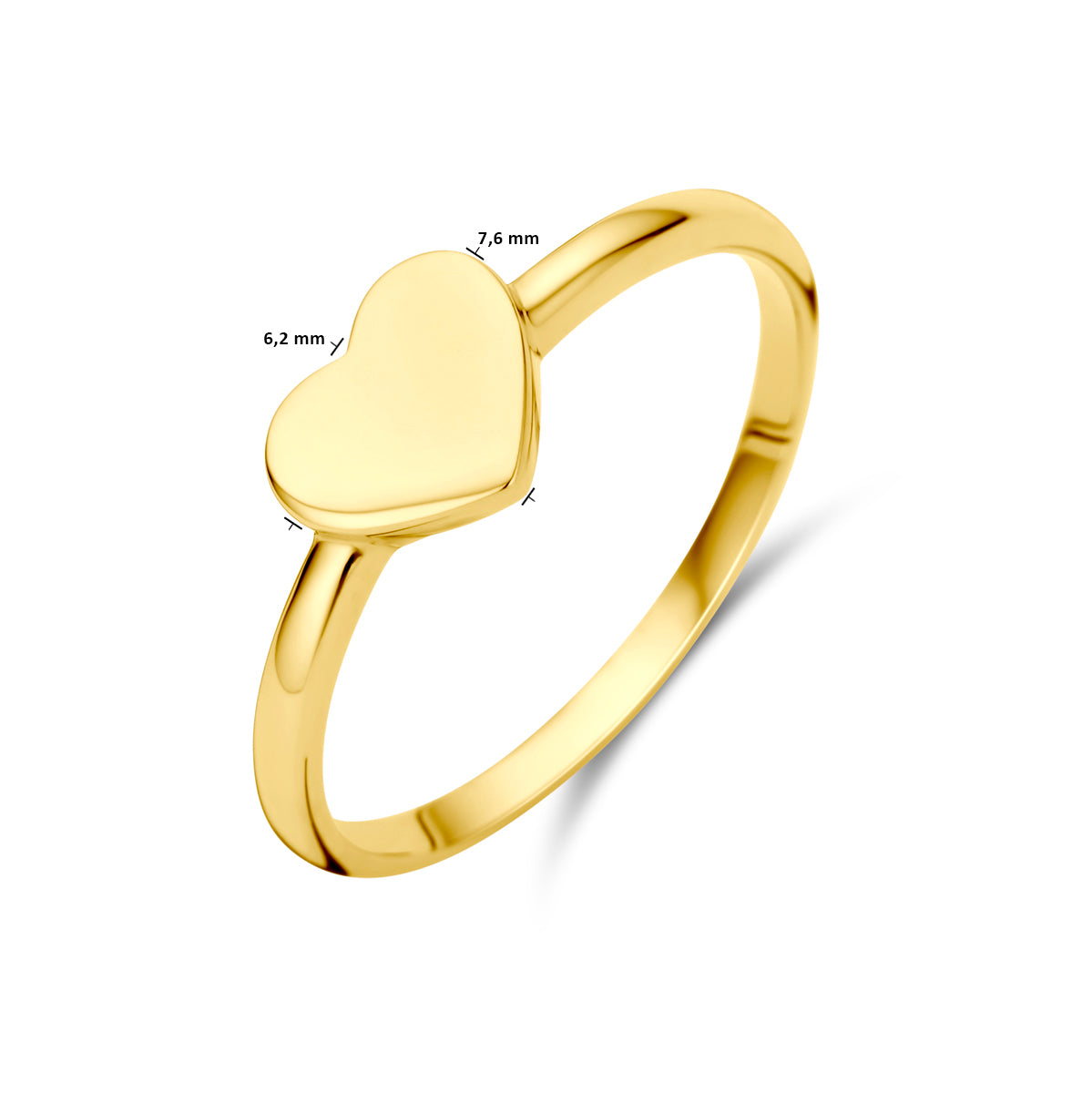 9k Goud Ring Hart