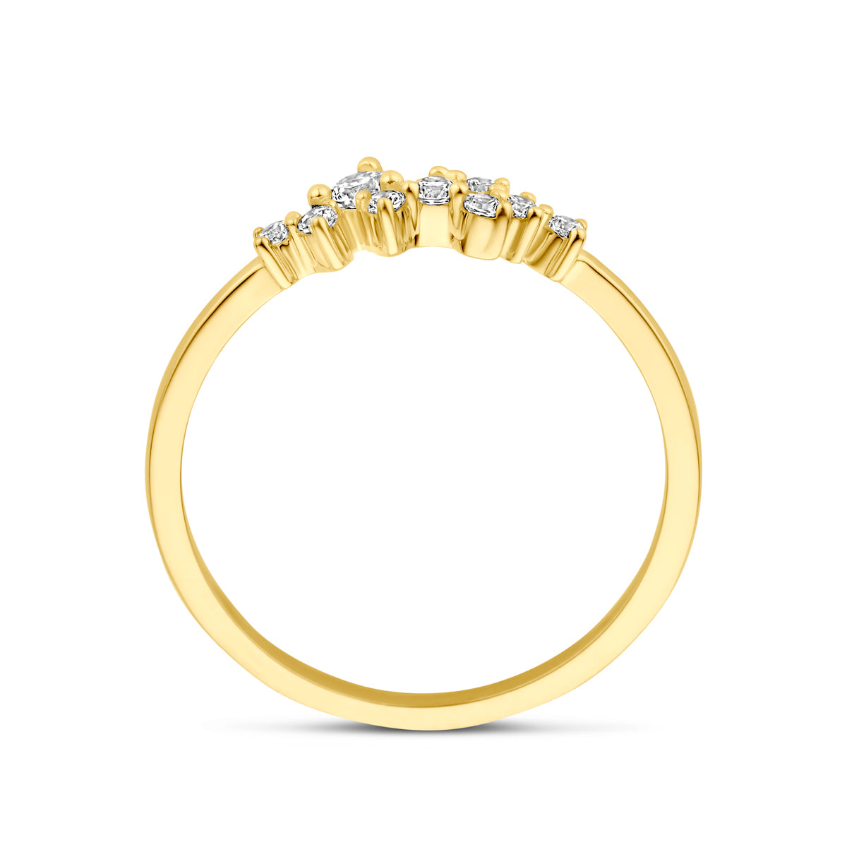 9k Goud Ring Zirkonia