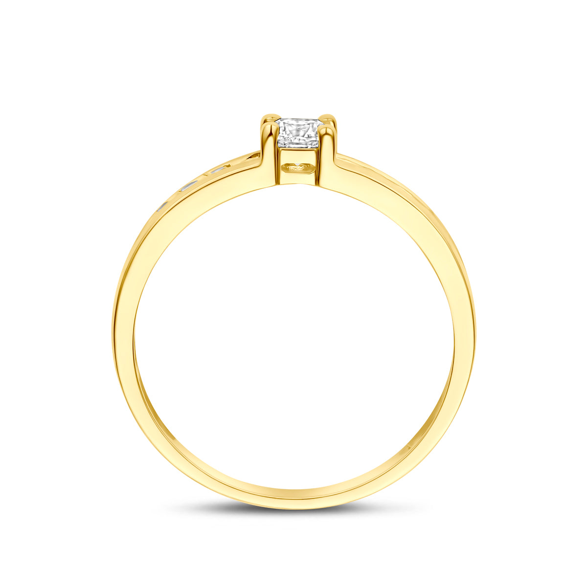 9k Goud Ring Zirkonia