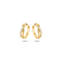 9k Goud Klapoorringen Zirkonia 12,5mm