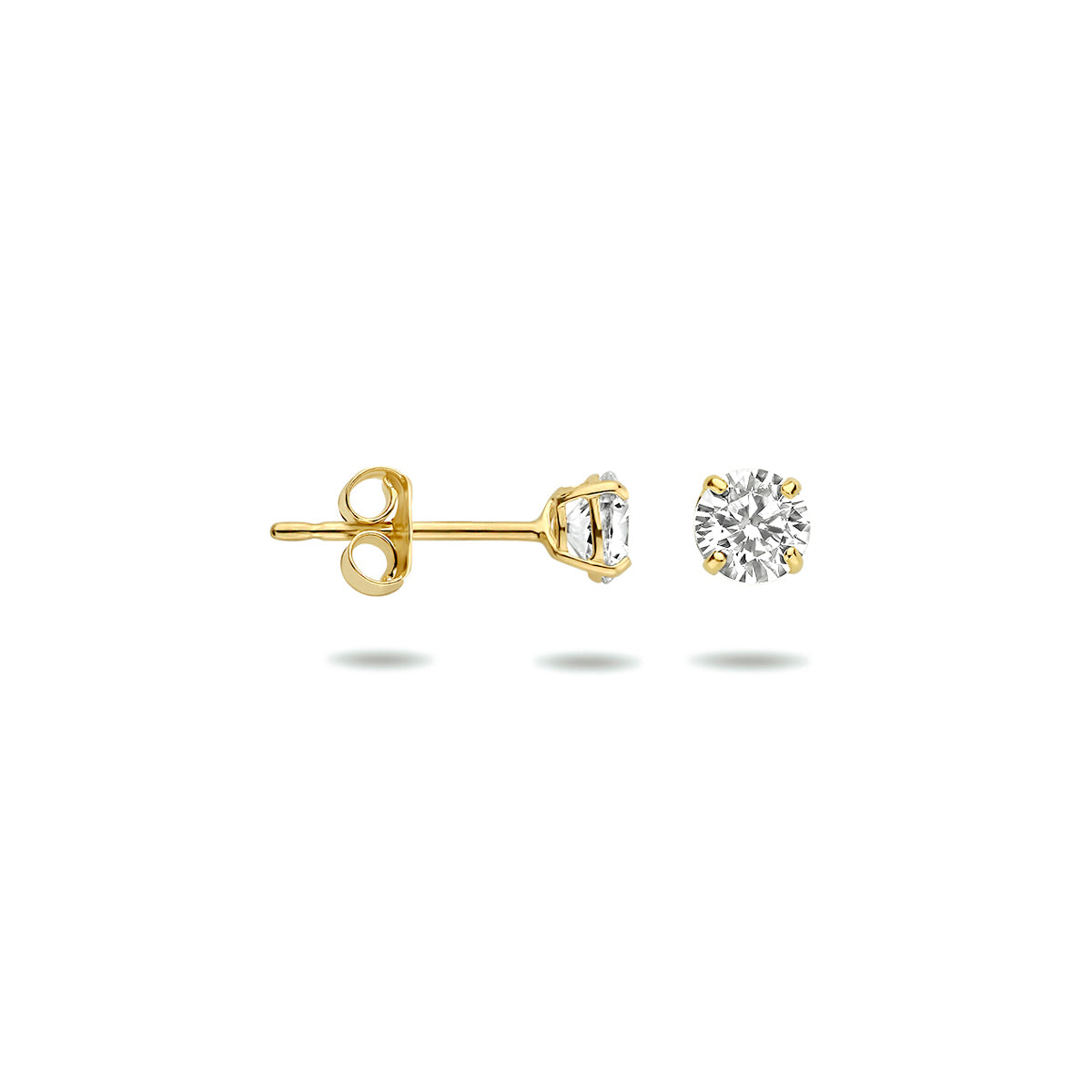 9k Goud Oorknoppen Zirkonia