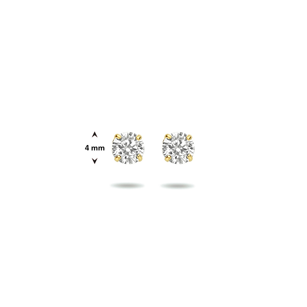 9k Goud Oorknoppen Zirkonia