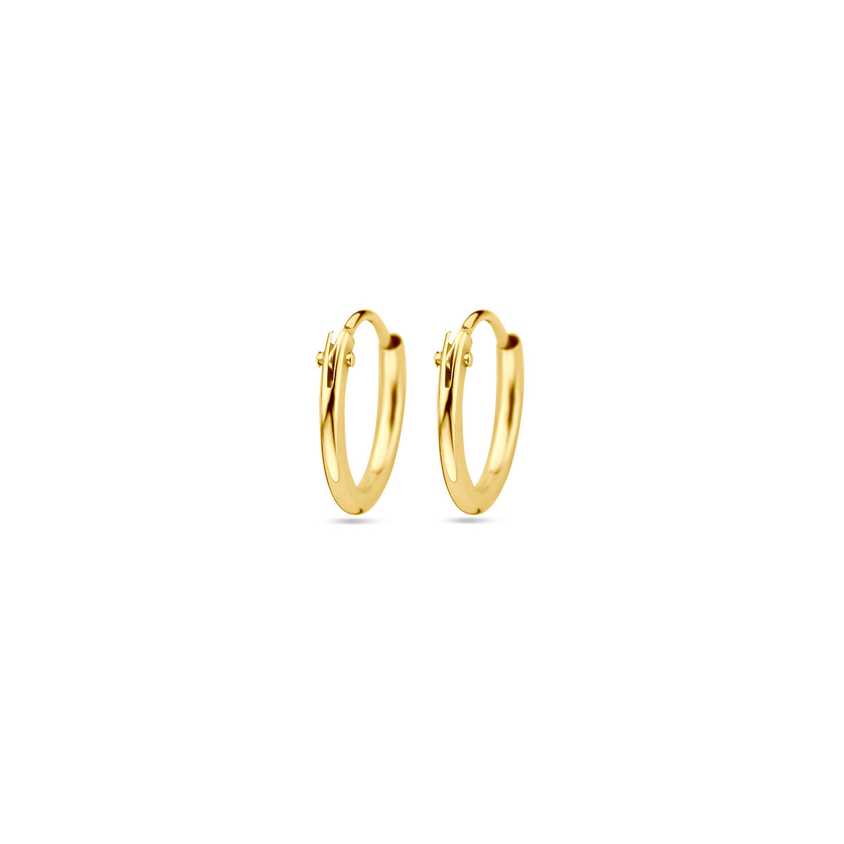 9k Goud Oorringen Ronde Buis 1,3mm