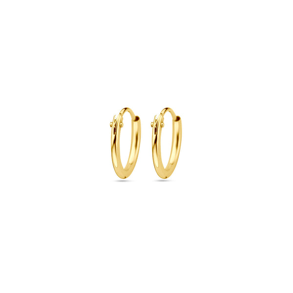 9k Goud Oorringen Ronde Buis 1,3mm