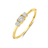 9k Goud Ring Zirkonia 3,5mm
