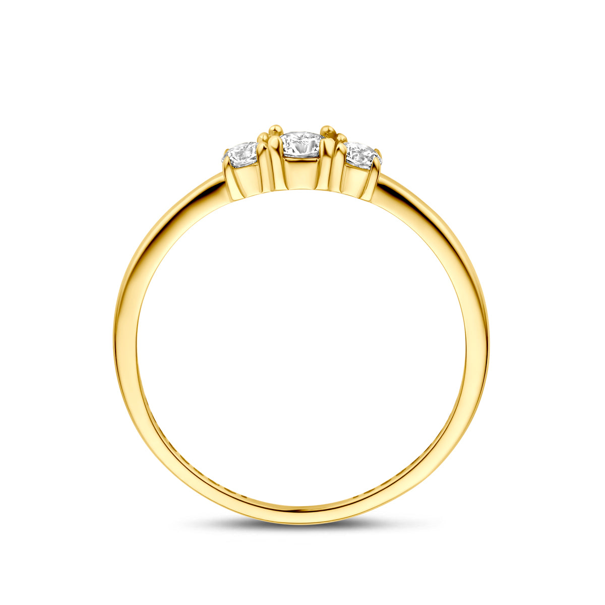 9k Goud Ring Zirkonia
