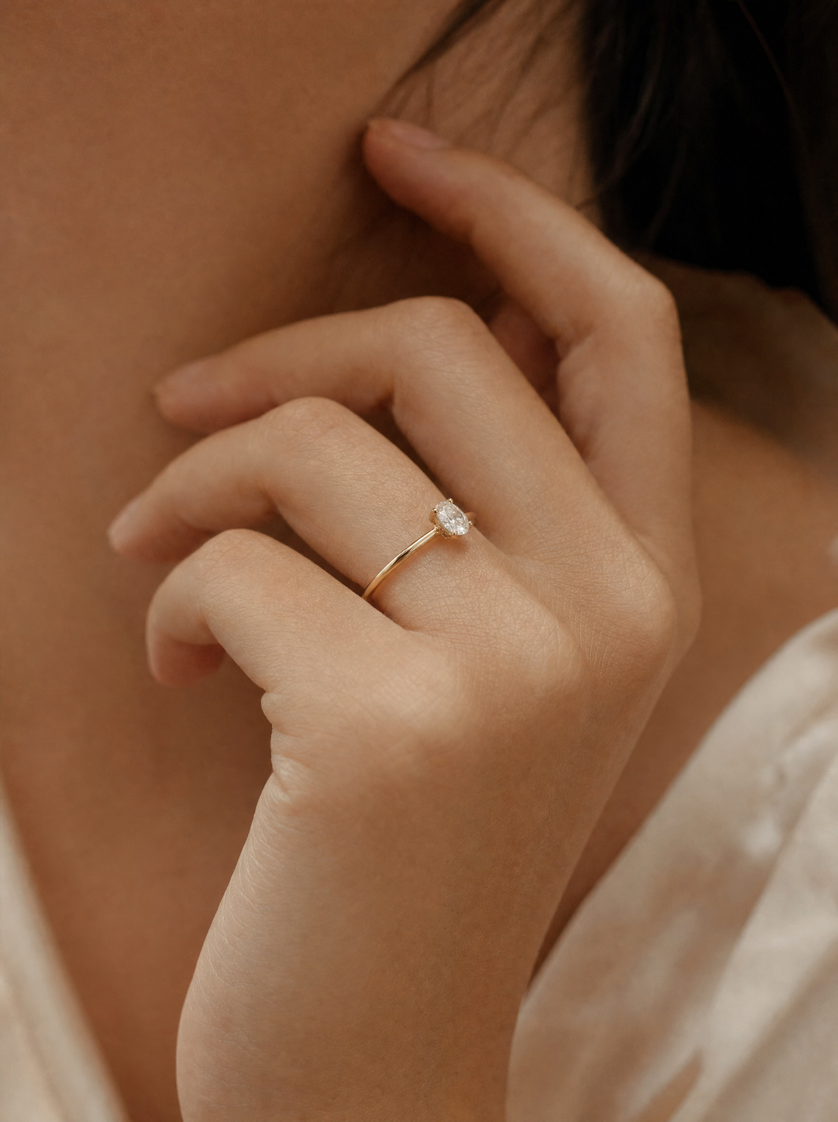 14k Goud Lab Diamant Ring 0.10ct — lifestyle