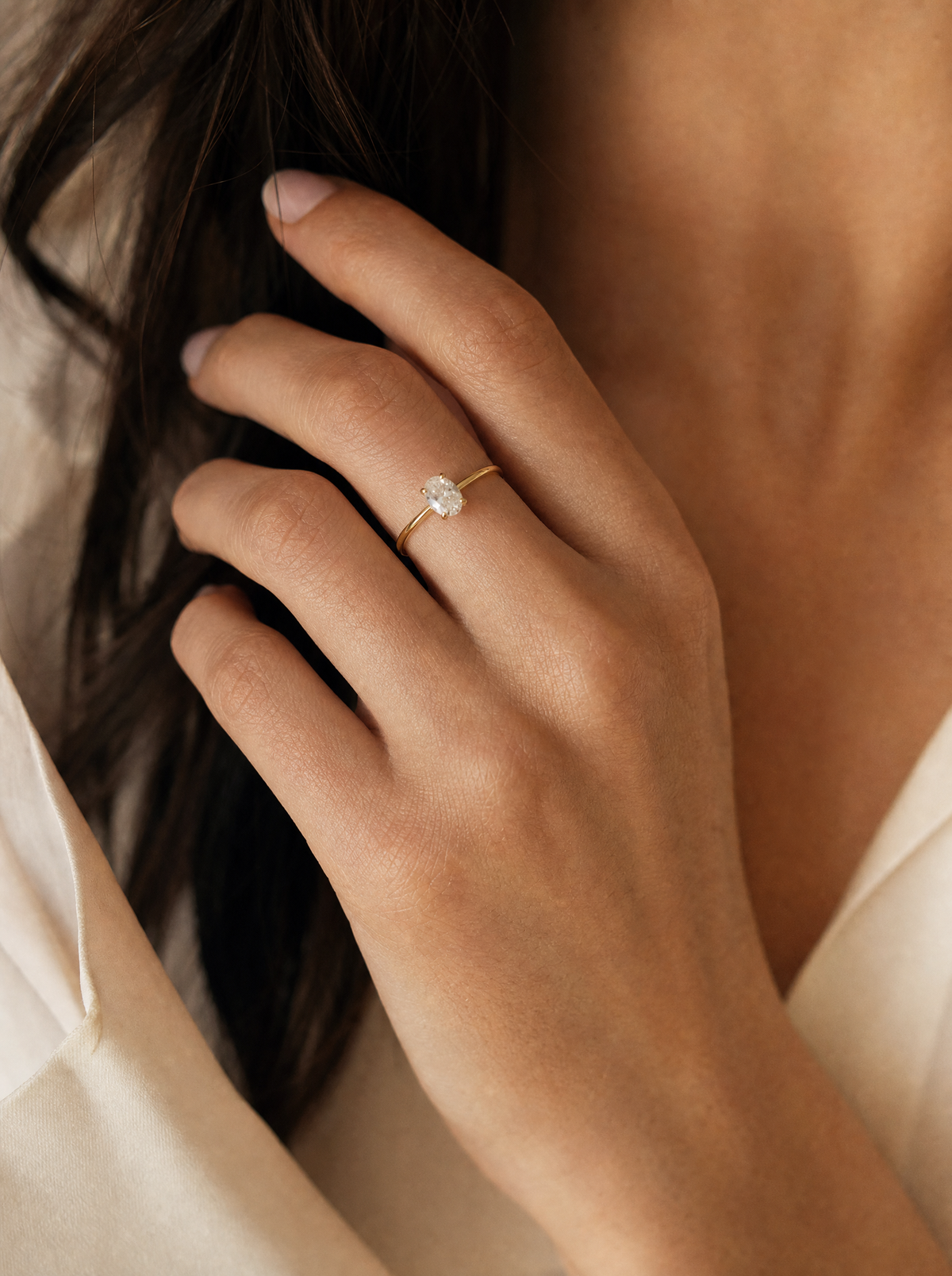 14k Goud Lab Diamant Ring 0.25ct — lifestyle